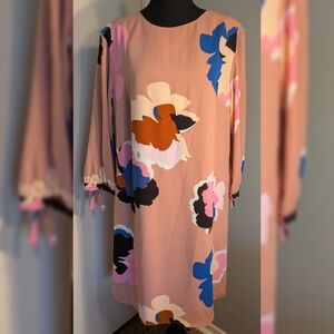 A New Day Multicolor Floral Long Sleeve Dress